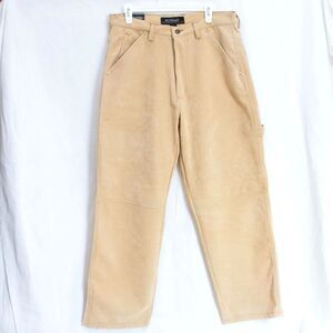 NWT Vtg Koman Pants Sport Outwear Men’s 34x32  Beige Carpenter Faux Suede Y2K